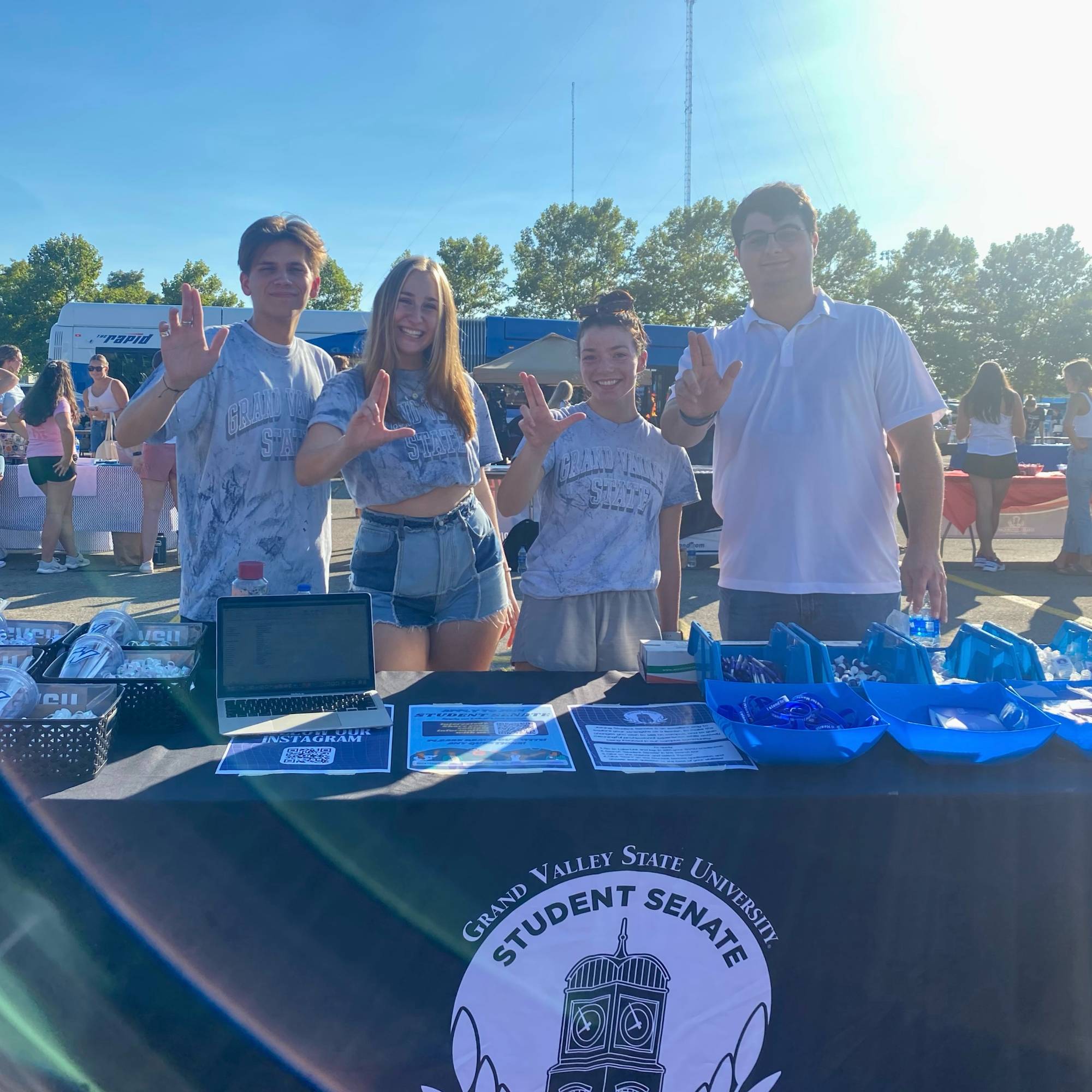 Student Senators at our table at Campus Life Night